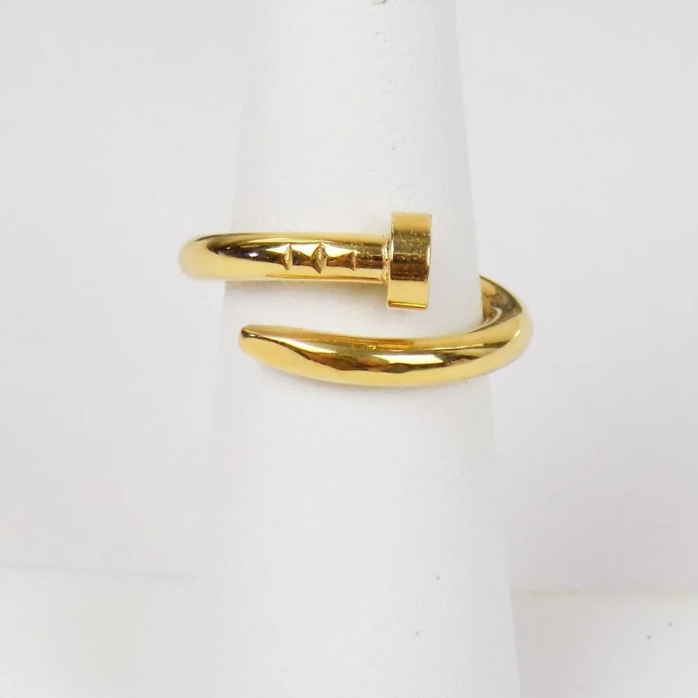 twisted nail ring trendy delicate dainty